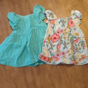 Lot of 2 little girl summer dresses